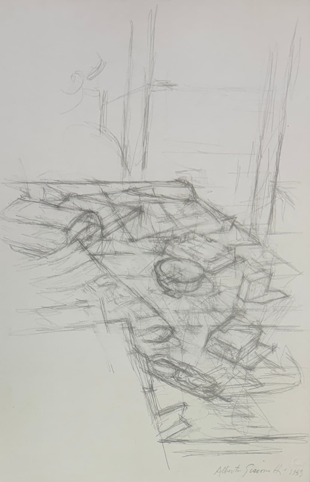 Alberto Giacometti, Natura morta (1959) from Quarantacinque Disegni di Alberto Giacometti, 1963