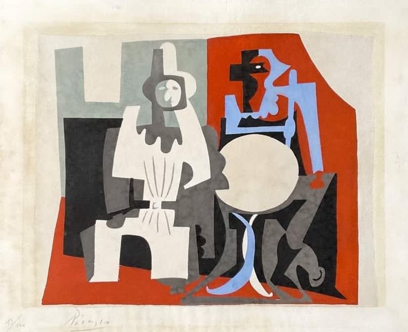 Pablo Picasso, Pierrot et Arlequin à la Terrasse de Café, 1920