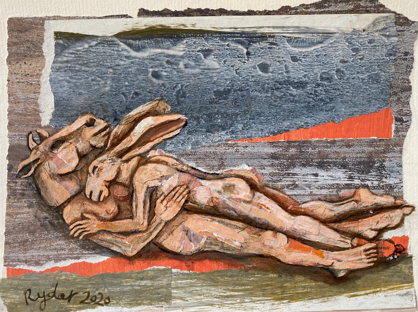 Sophie Ryder, Reclining Lovers , 2020