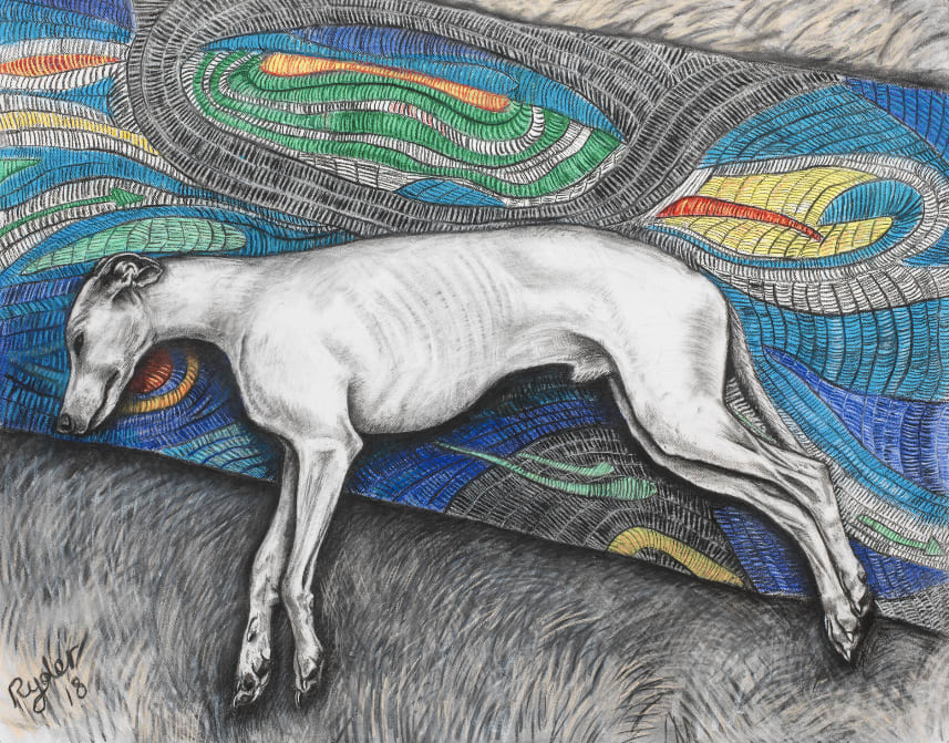 Sophie Ryder, Luigi on Tapestry, 2018