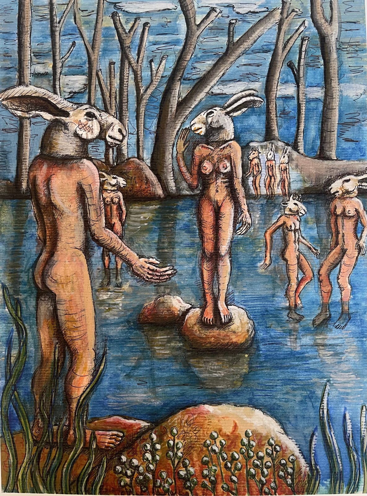 Sophie Ryder, The Bathers, 2016