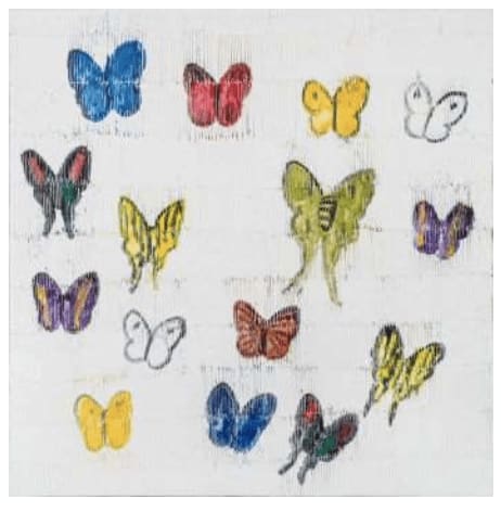 Hunt Slonem, White Butterflies