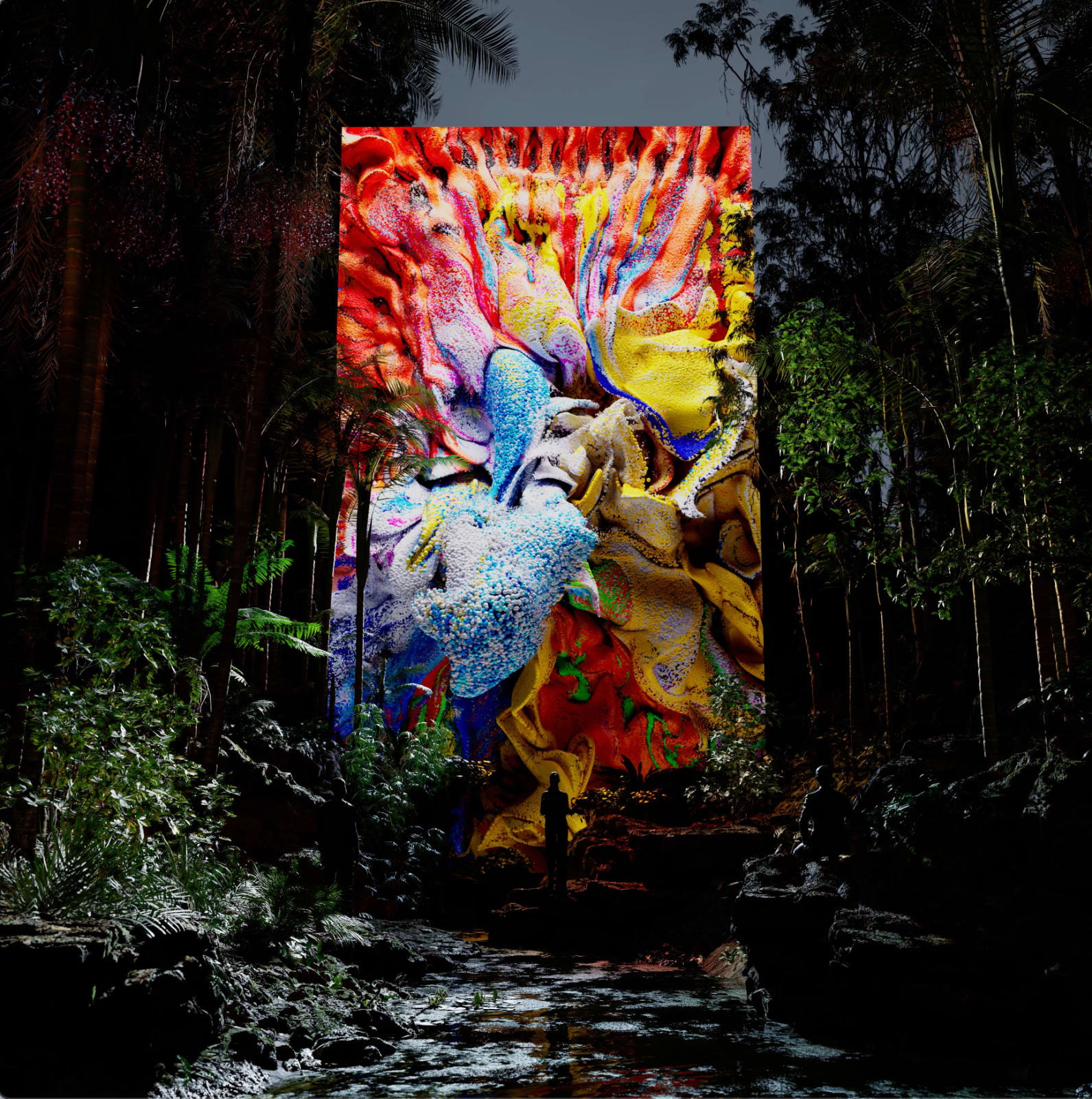 Yawanawa & Refik Anadol, Winds of Yawanawa (NFT Data Painting) 1 of 1, 2023