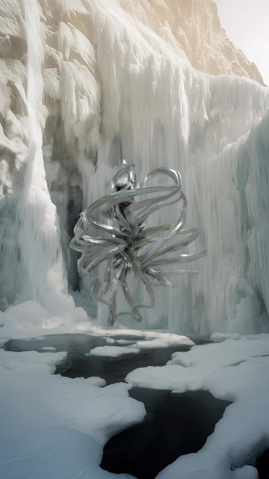 Sougwen Chung, Body Machine (Meridians) - Glacier Biome Series, 2025