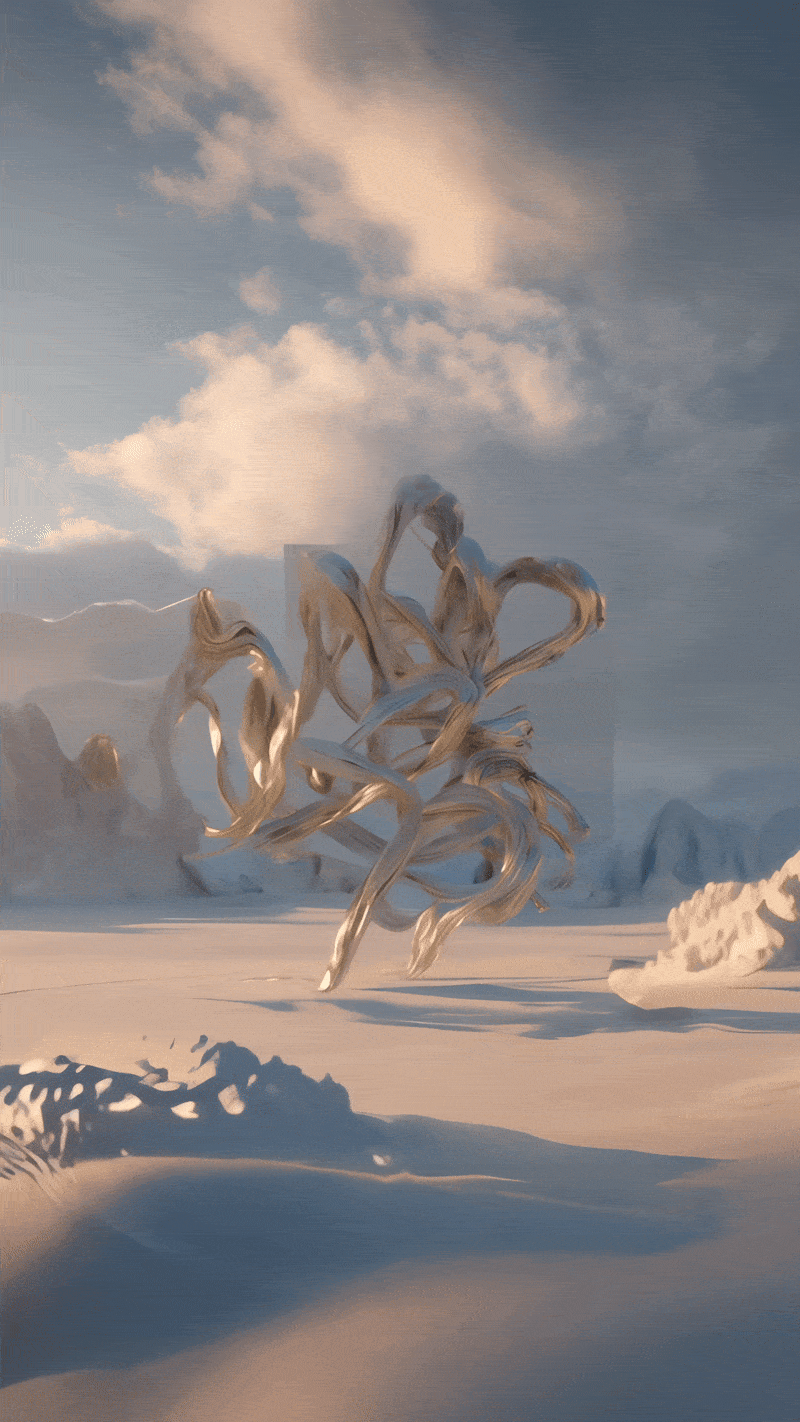 Sougwen Chung, Body Machine (Meridians) - Glacier Biome Series, 2025