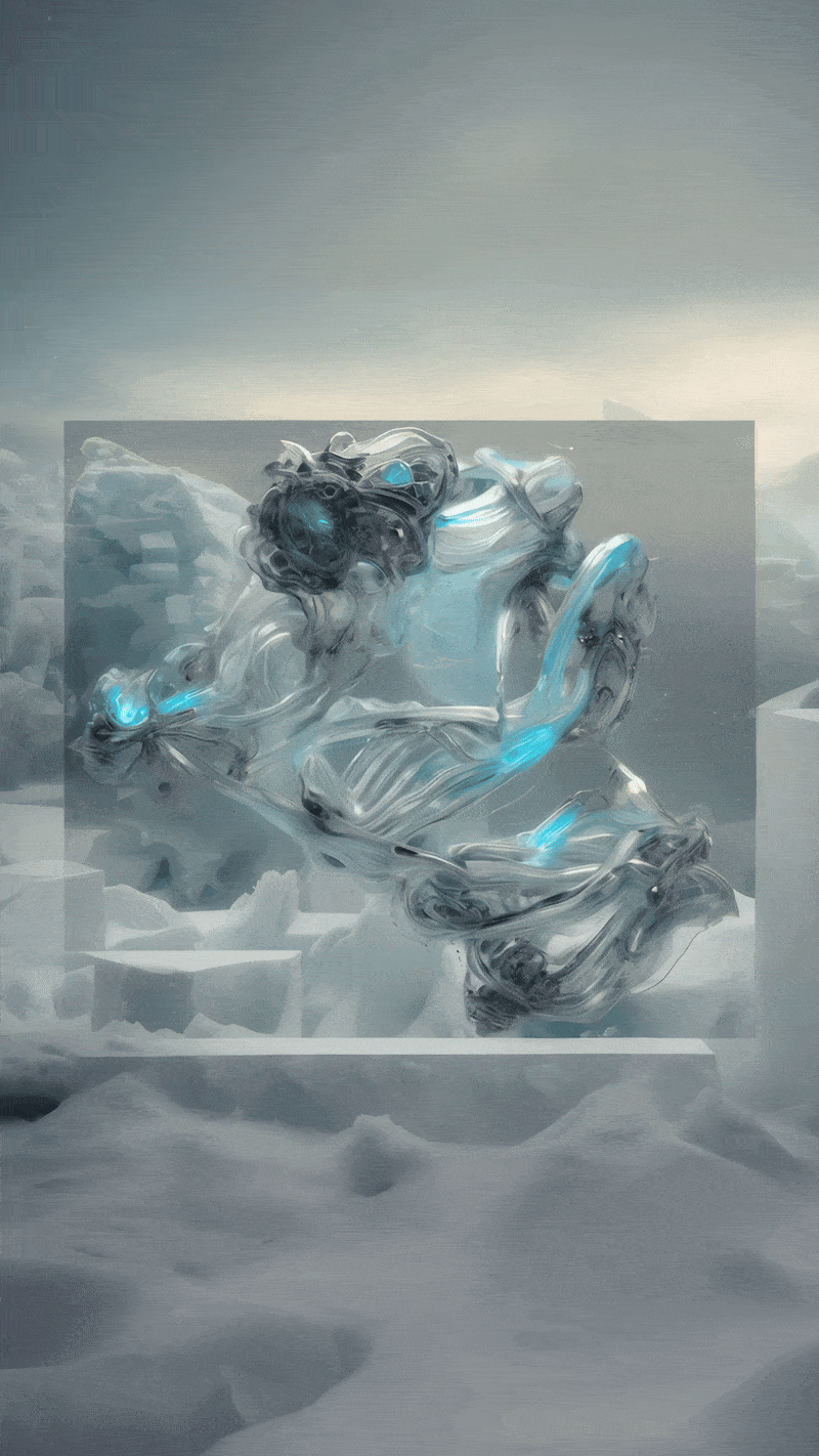 Sougwen Chung, Body Machine (Meridians) - Glacier Biome Series , 2025