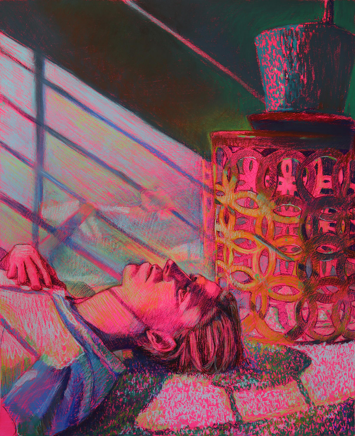 Carlson Hatton, Pink Self-Portrait #3, 2021