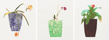 Jonas Wood, Three Landscape Pots