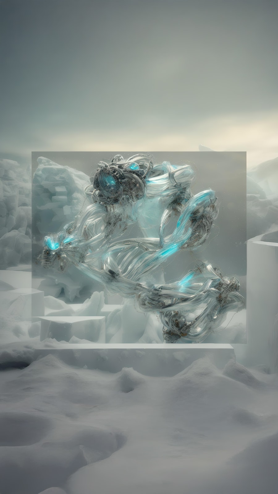 Sougwen Chung, Body Machine (Meridians) - Glacier Biome Series , 2025