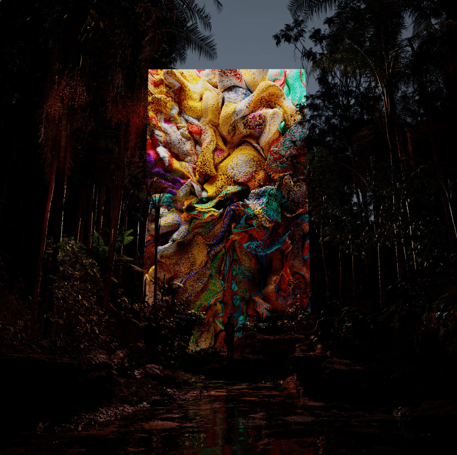 Yawanawa & Refik Anadol, Winds of Yawanawa (NFT Data Painting) 1 of 1, 2023