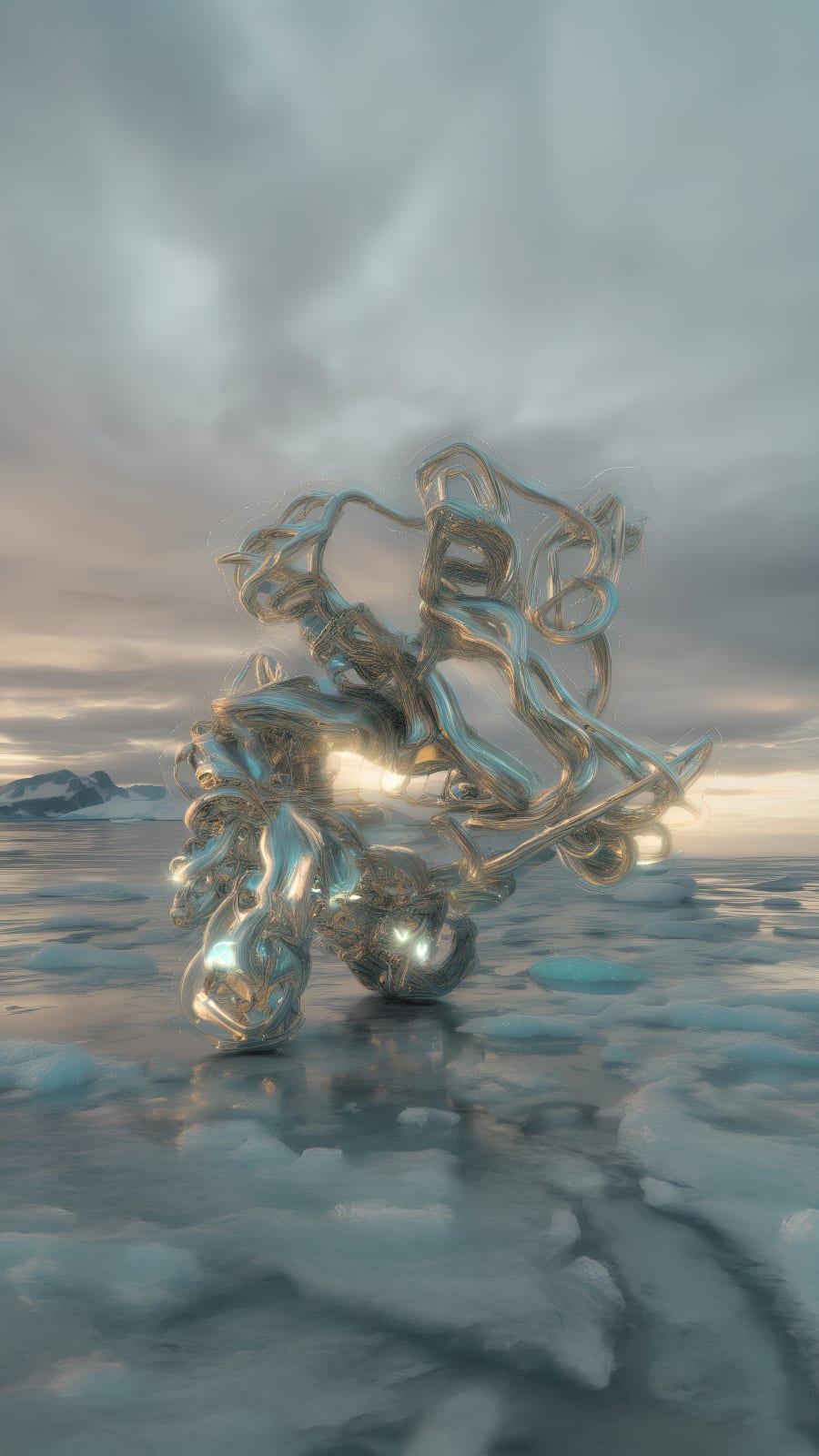 Sougwen Chung, Body Machine (Meridians) - Glacier Biome Series, 2025