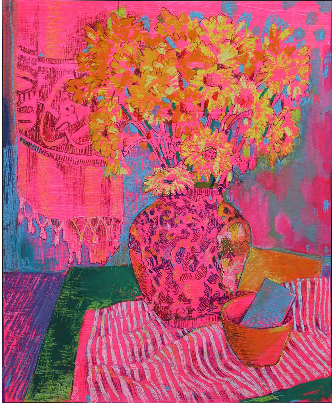 Carlson Hatton, Pink Vase, Pink Grounds, 2021