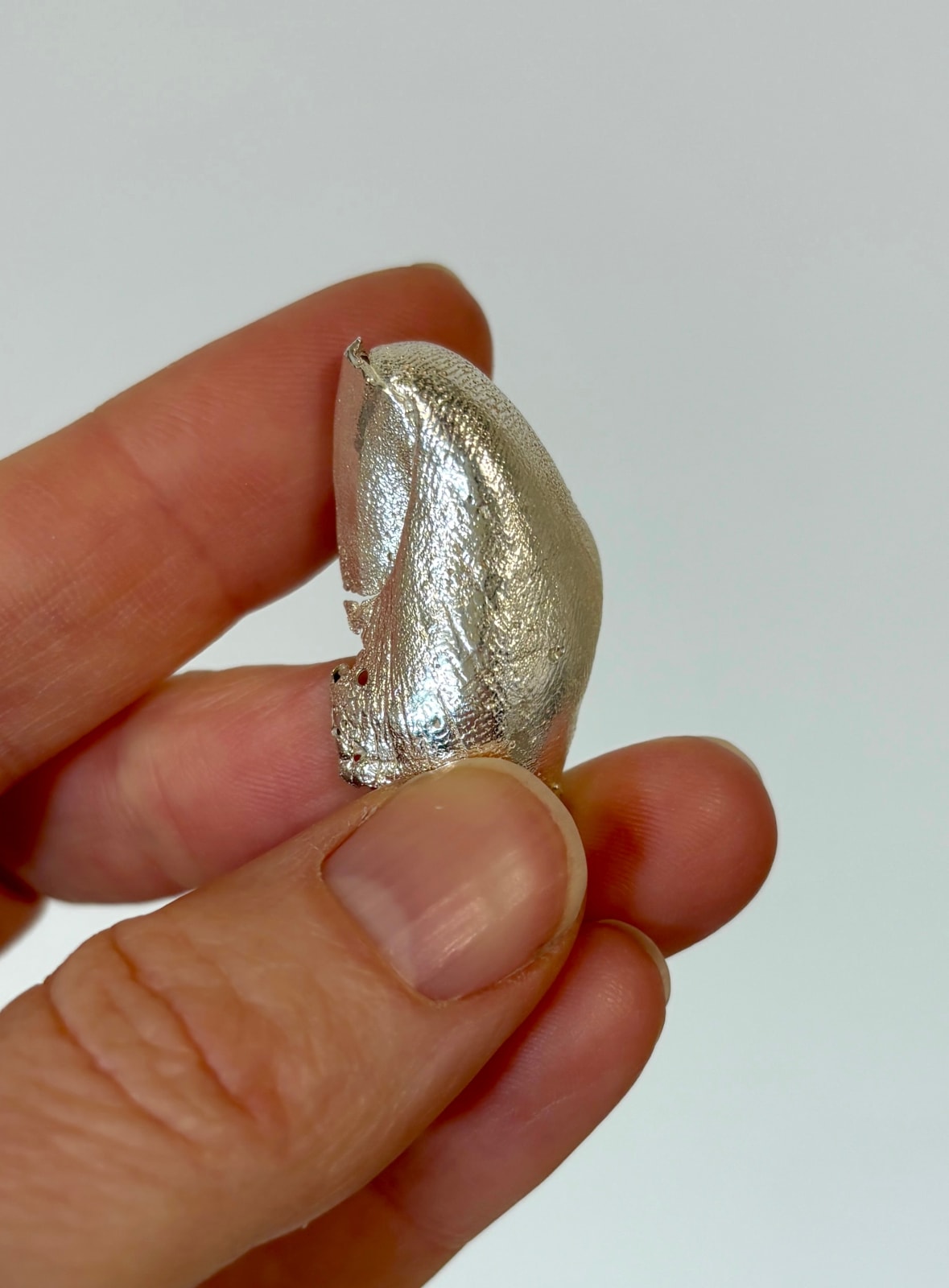 Meredith Gunderson, Silver Thumb, 2025, silver, 4 x 2.5 x 2cm, 2025