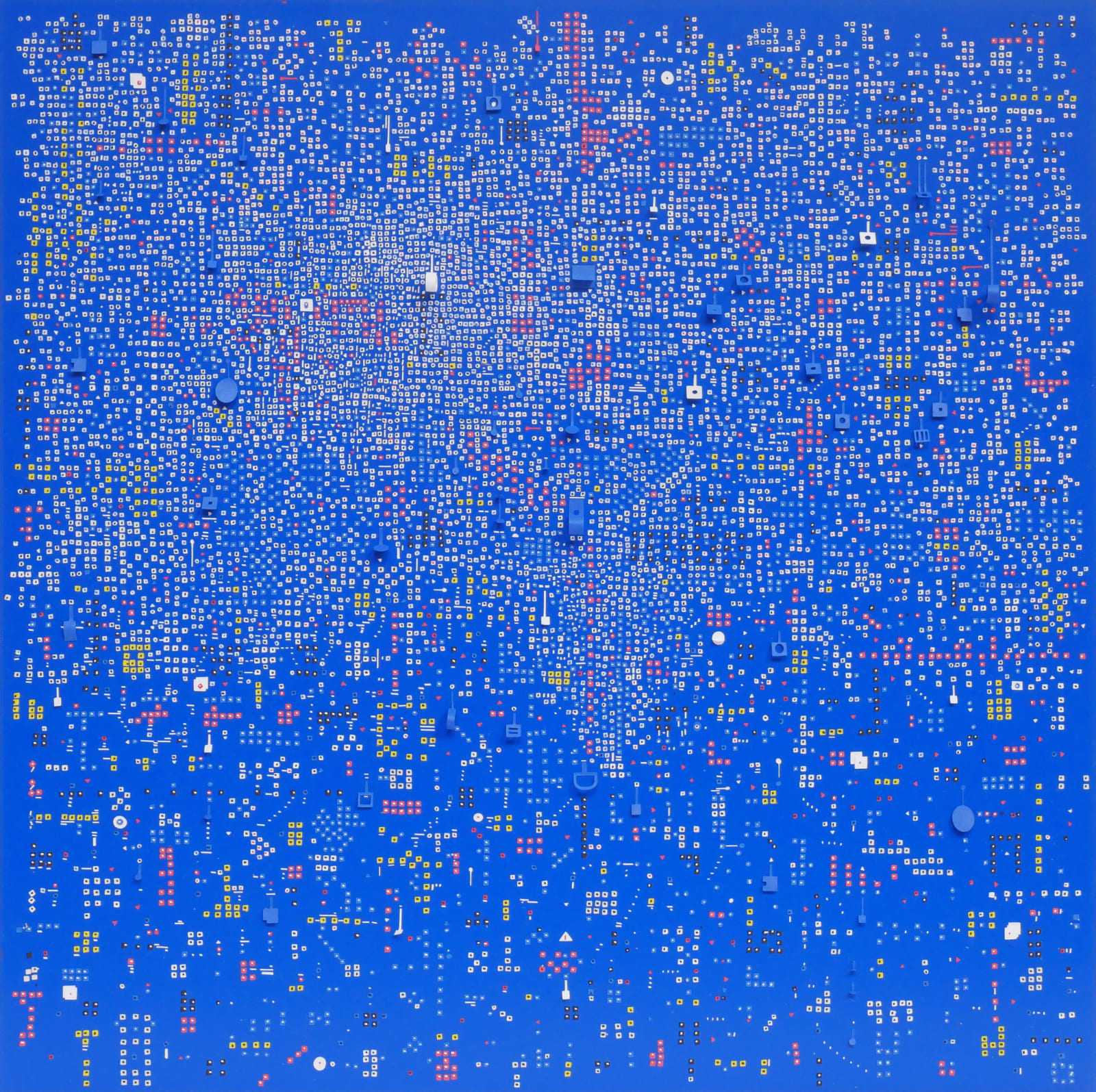 Marco Maggi, ECONOMY OF ATTENTION (blue), 2024