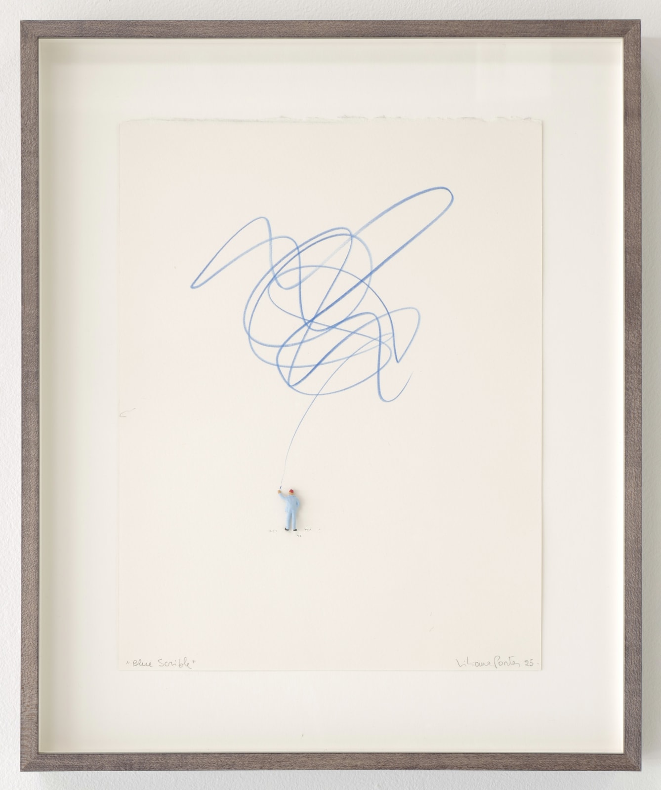 Liliana Porter, Blue Scribble, 2025