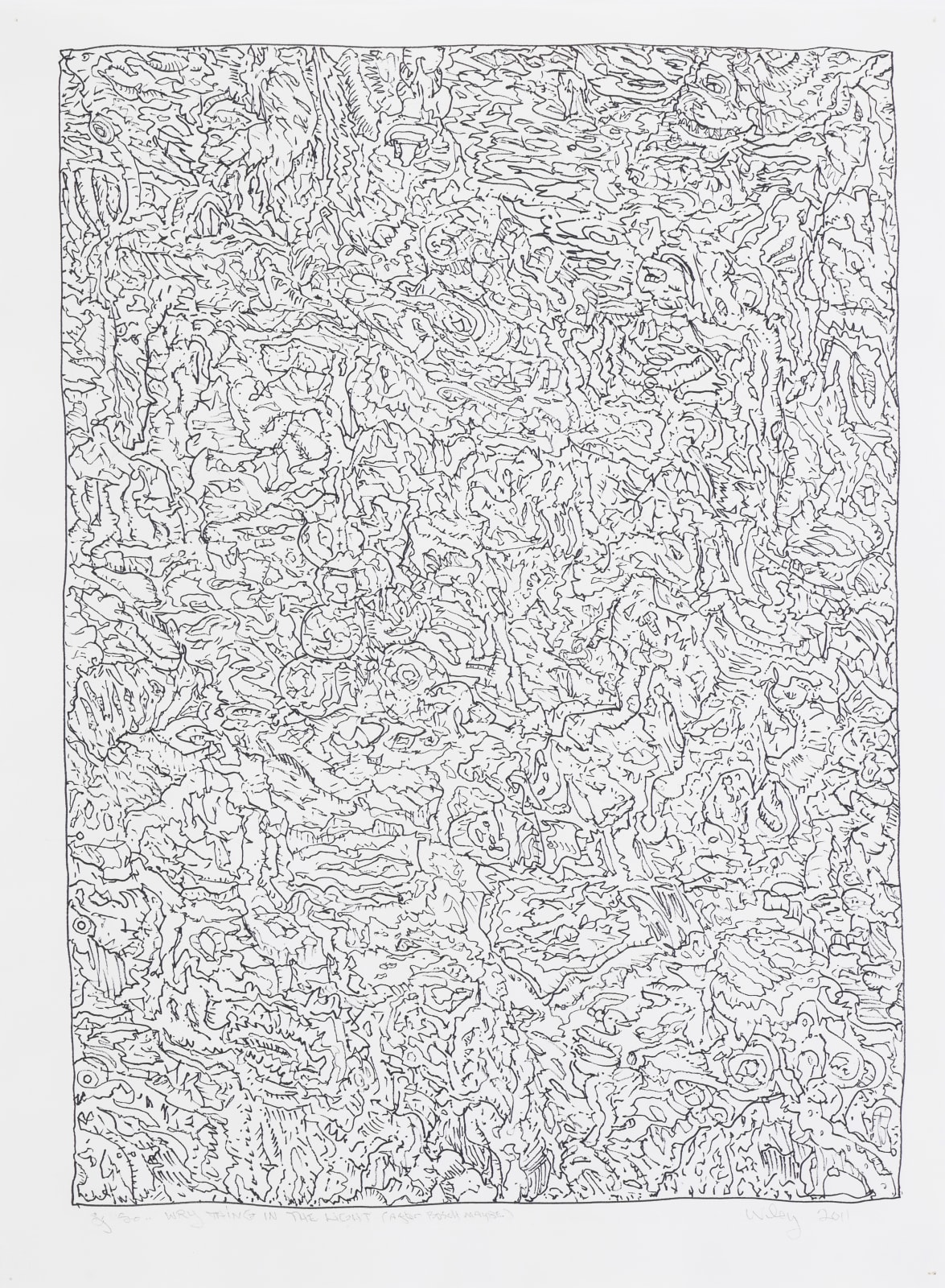 William T. Wiley, & So...Wry Thing In The Light (after Bosch Maybe), 2011