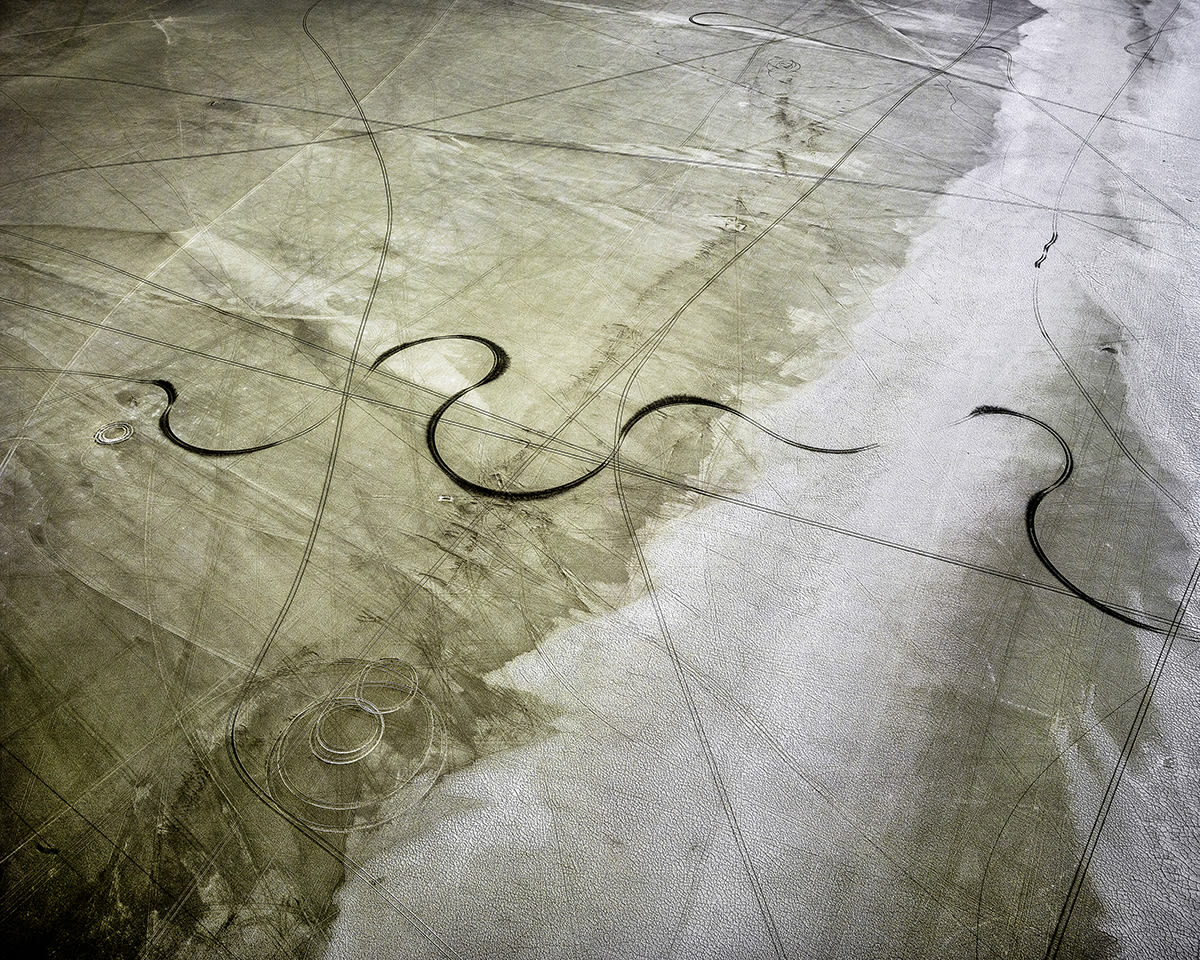 Michael Light, Salt Track Looking Northeast, Pleistocene Lake Bonneville, Wendover, Utah, 2017