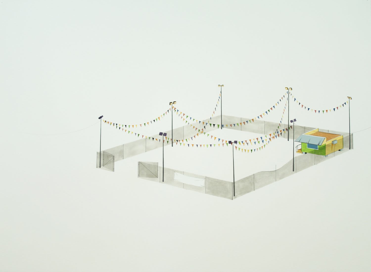 Chris Ballantyne, Lot with Flags, 2011