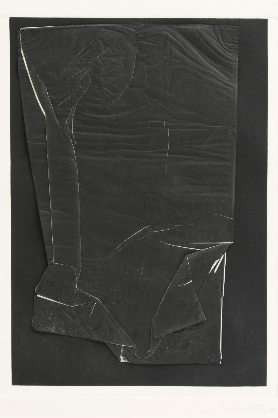 Liliana Porter, Black I (wrinkle), 1972