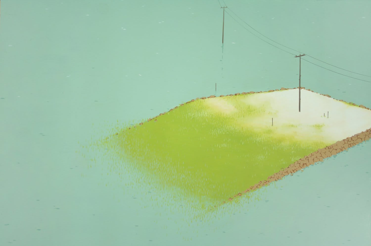 Chris Ballantyne, Island (with Power Lines), 2012