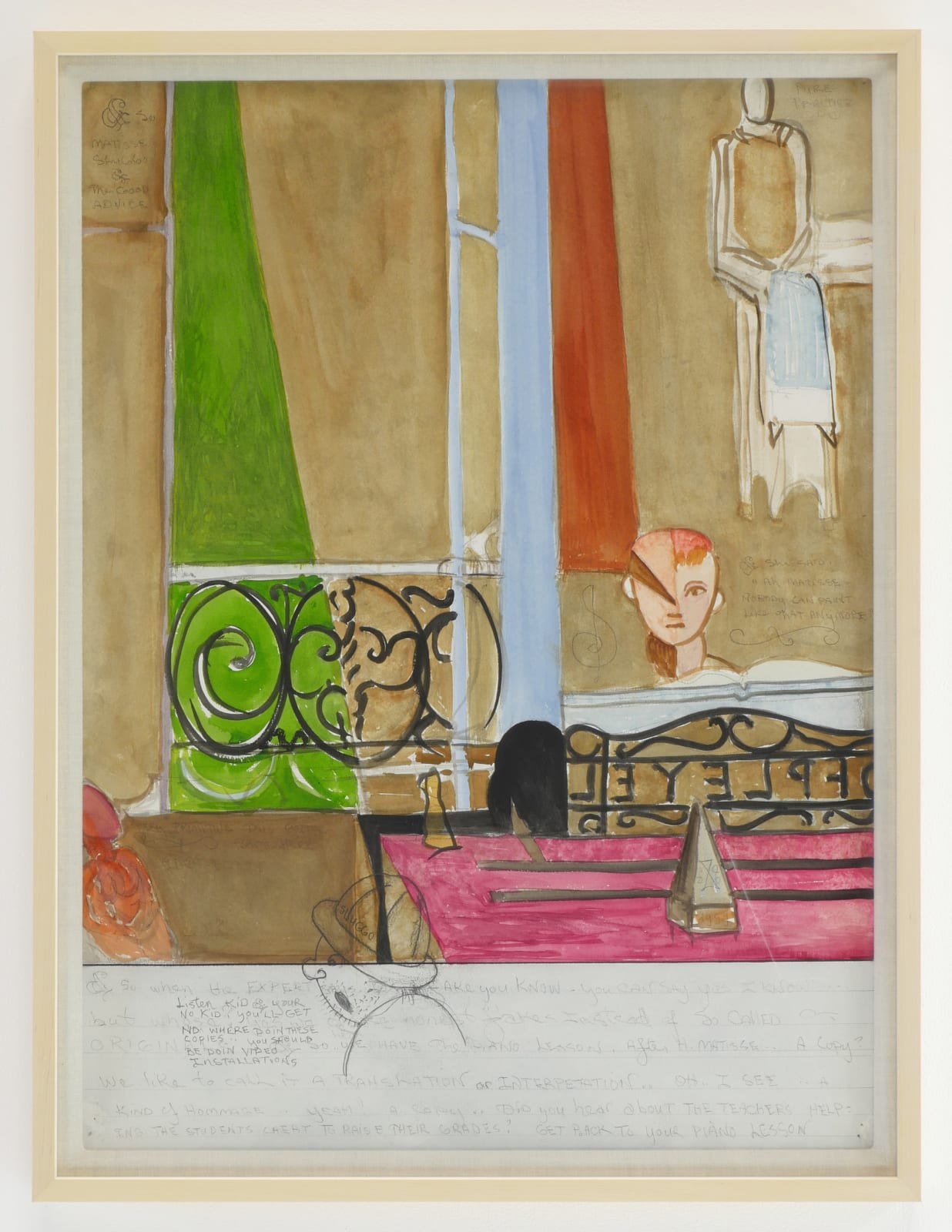 William T. Wiley, Sluggo and Matisse #1, 1999
