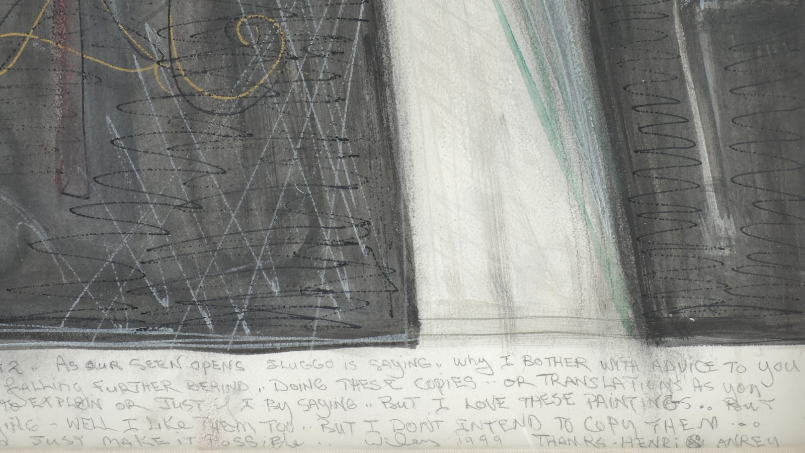 William T. Wiley, Sluggo and Matisse #2, 1999