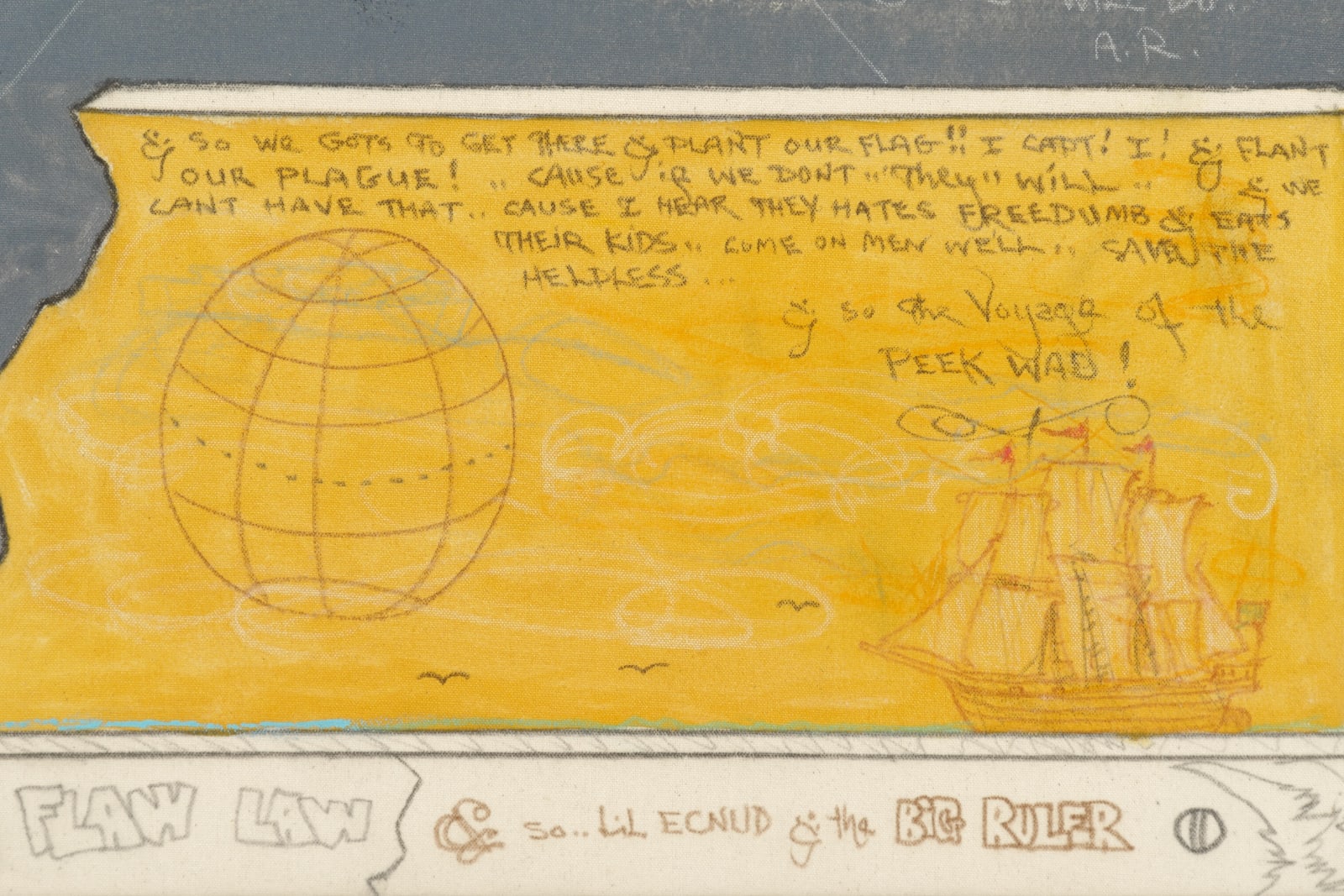 William T. Wiley, D.E & the Black Board Boys, 2008