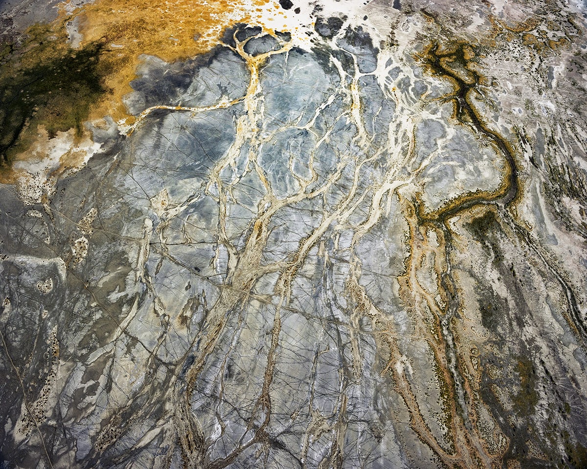 Michael Light, Carson River and Cow Tracks at Carson Sink, Pleistocene Lake Lahontan, Fallon, Nevada, 2018