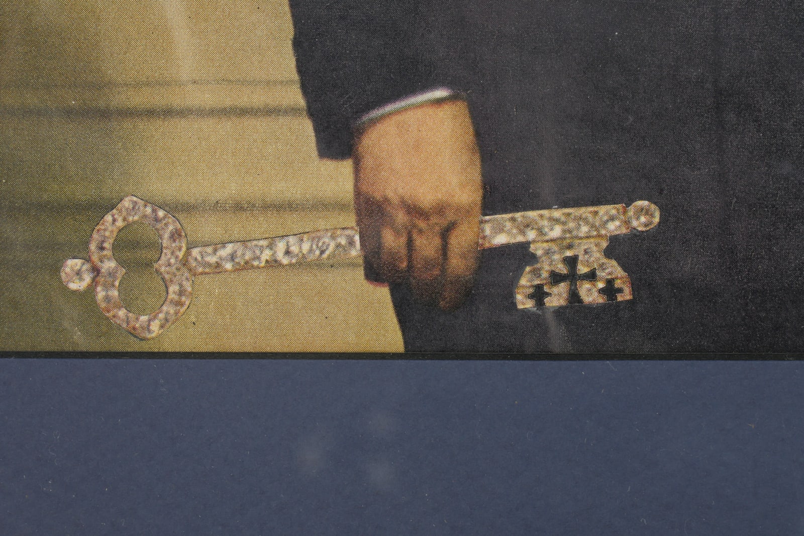Untitled (Suited Man Holding Key), detail