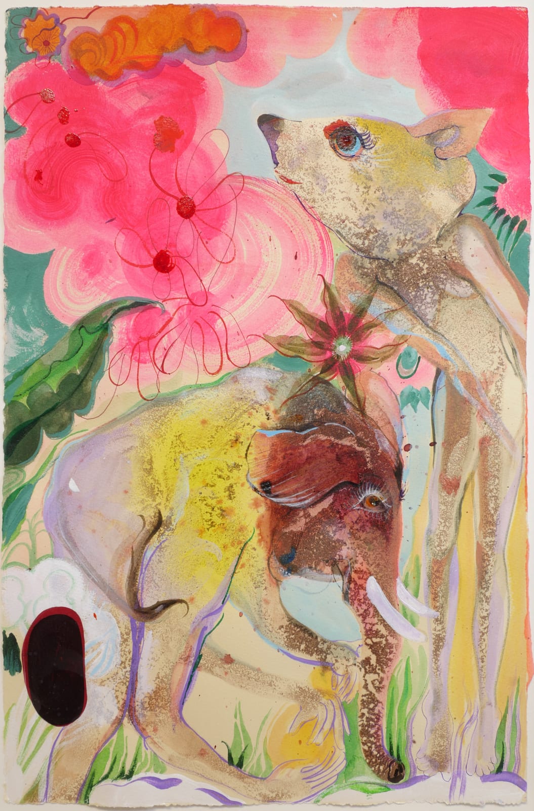 Rina Banerjee, I am not afraid of you said the Elephant to the Rodent, 2022