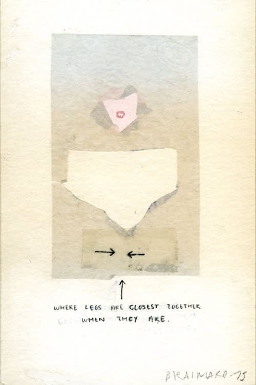 Joe Brainard, Untitled (Where legs are closest together...), 1975