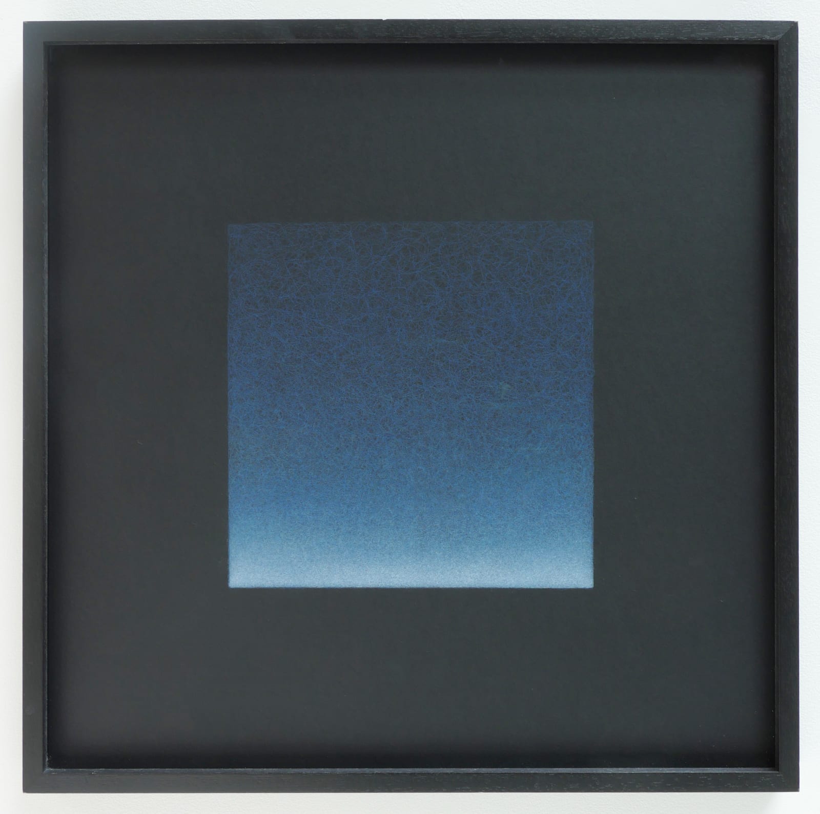 Framed Floating Phthalo Blue Square