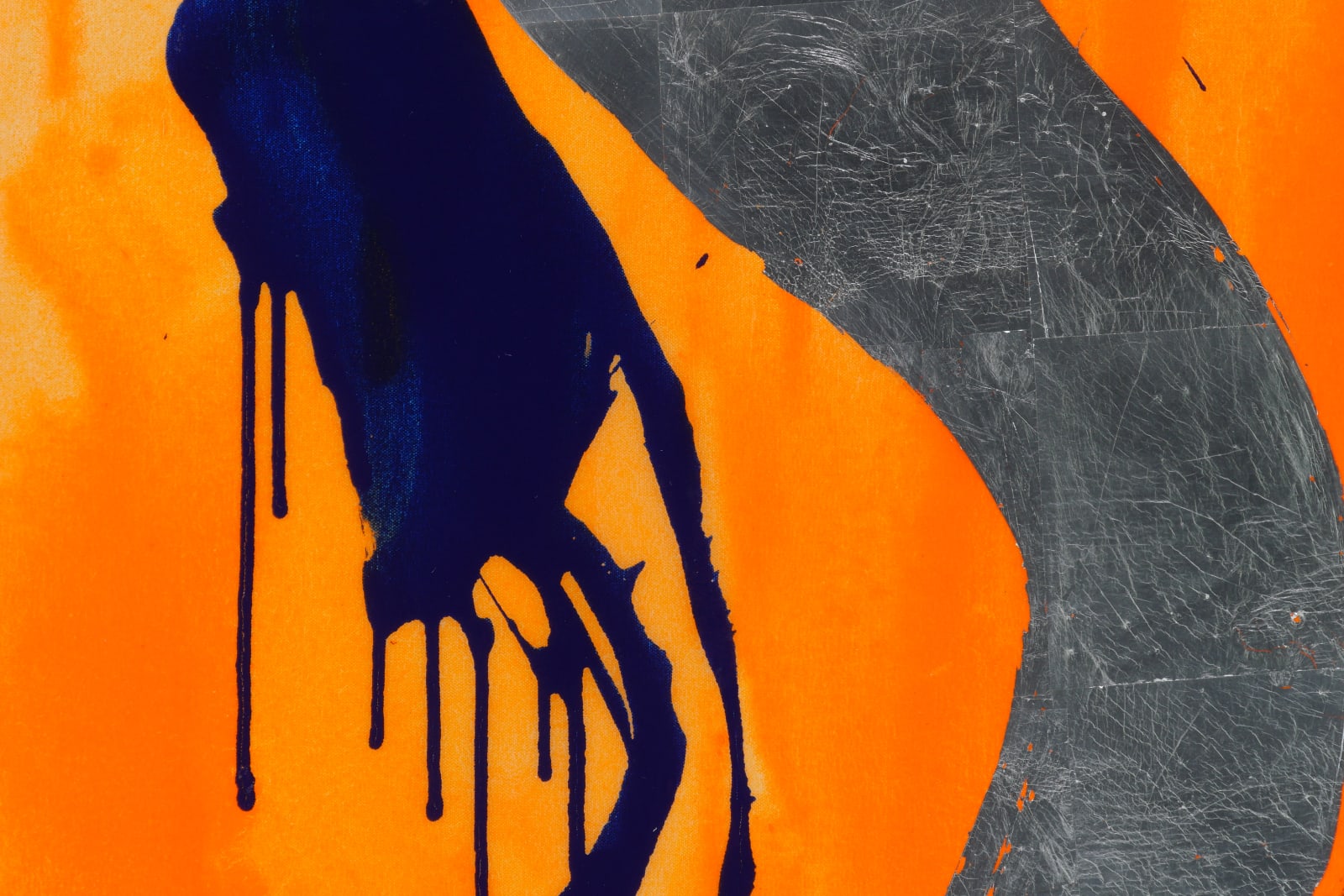 Detail of paint drips.
