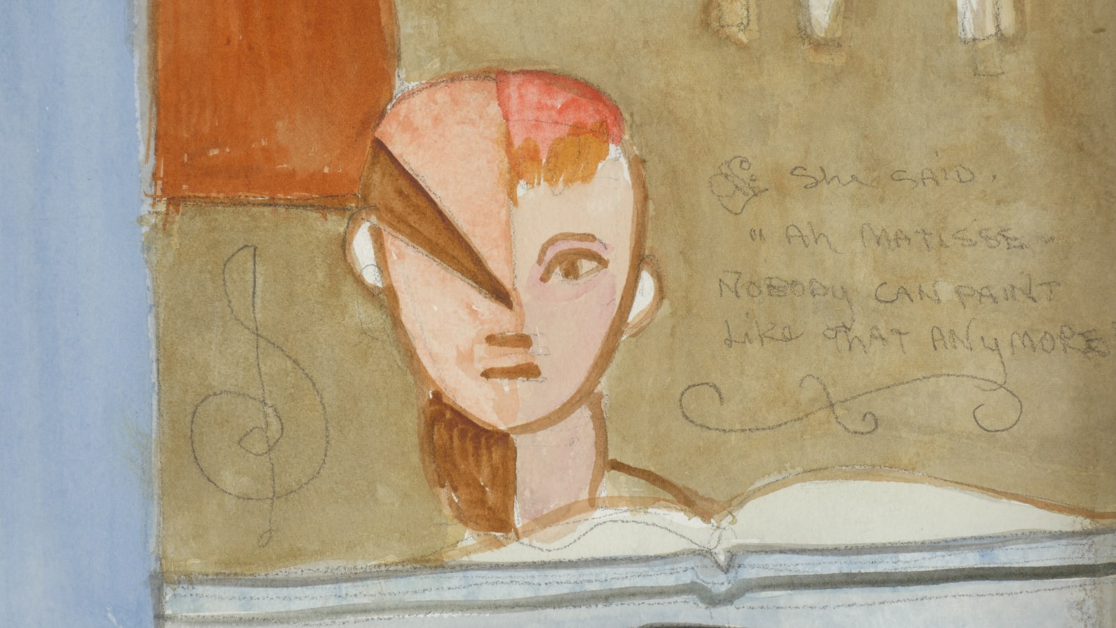 William T. Wiley, Sluggo and Matisse #1, 1999