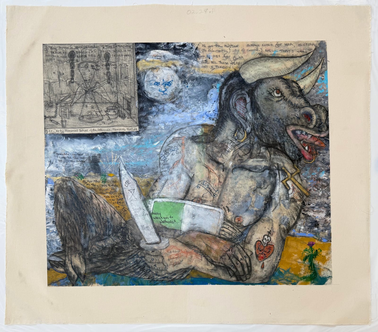 William T. Wiley, So My Country Is It Thee, 2002