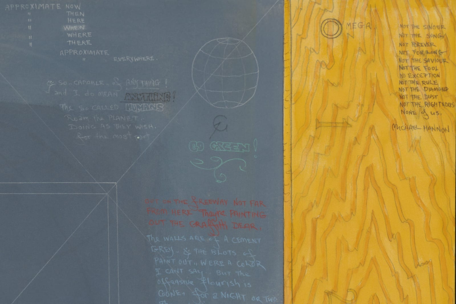 William T. Wiley, D.E & the Black Board Boys, 2008