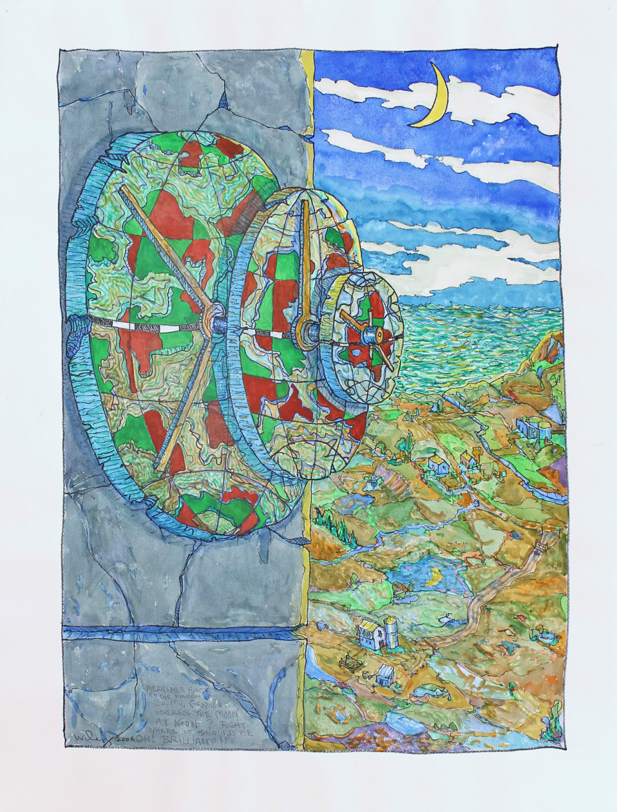 William T. Wiley, The Moon at Noon, 2008