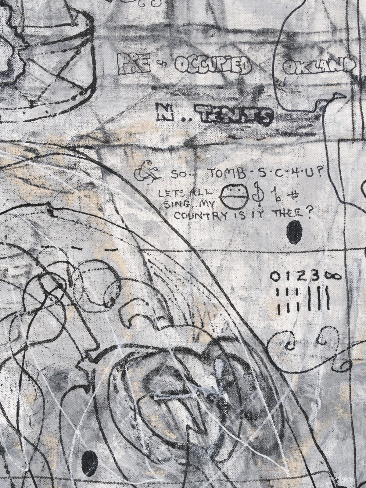 William T. Wiley, Unobjective Abstraction in Leonardo's Basement with Blue Corners, 2011