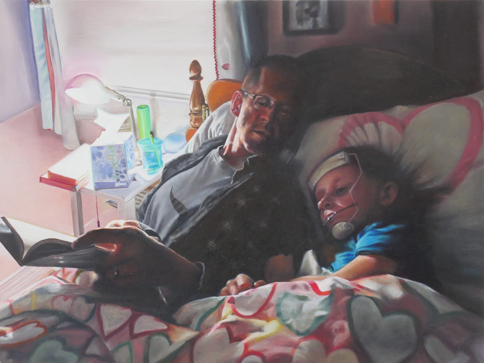 Tim Hawkinson, Reading to Clare, 2023