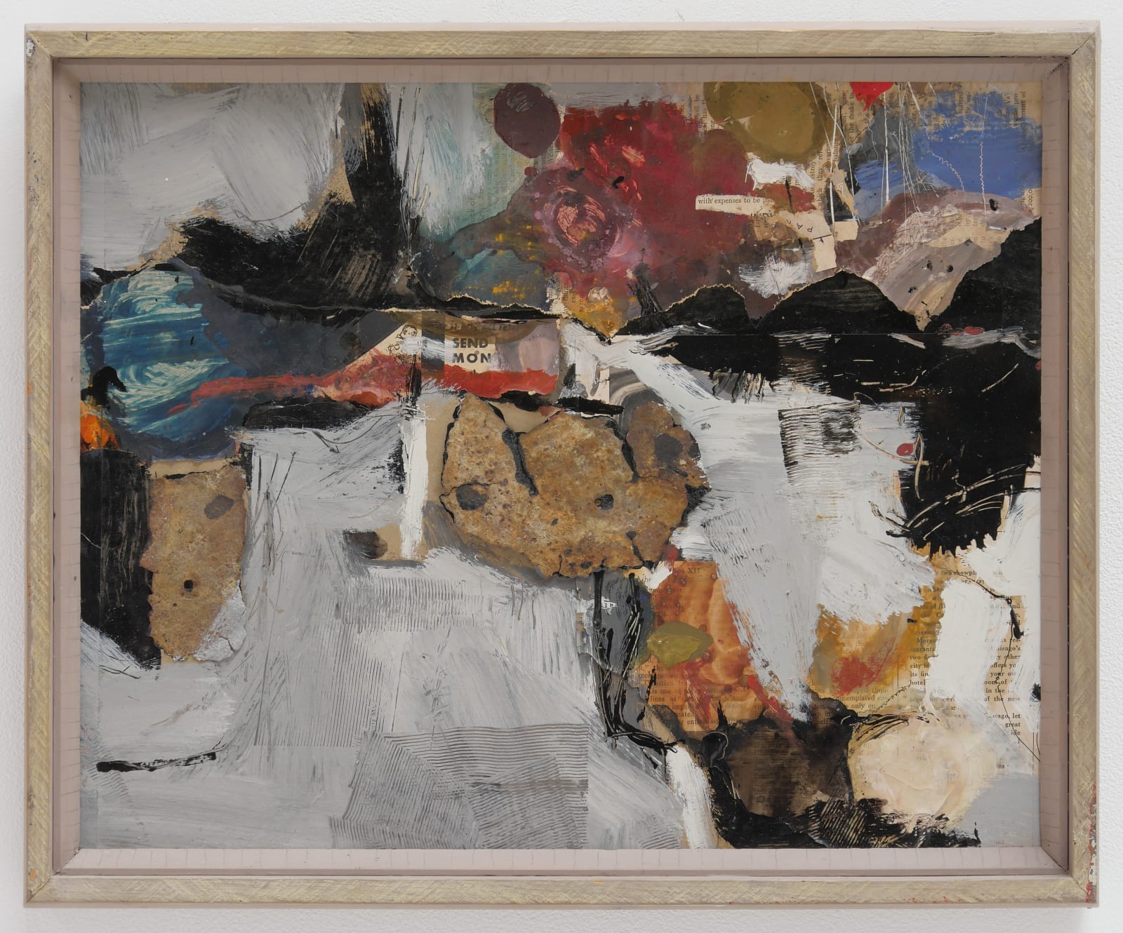 Installation view of SEND MONEY with beige frame