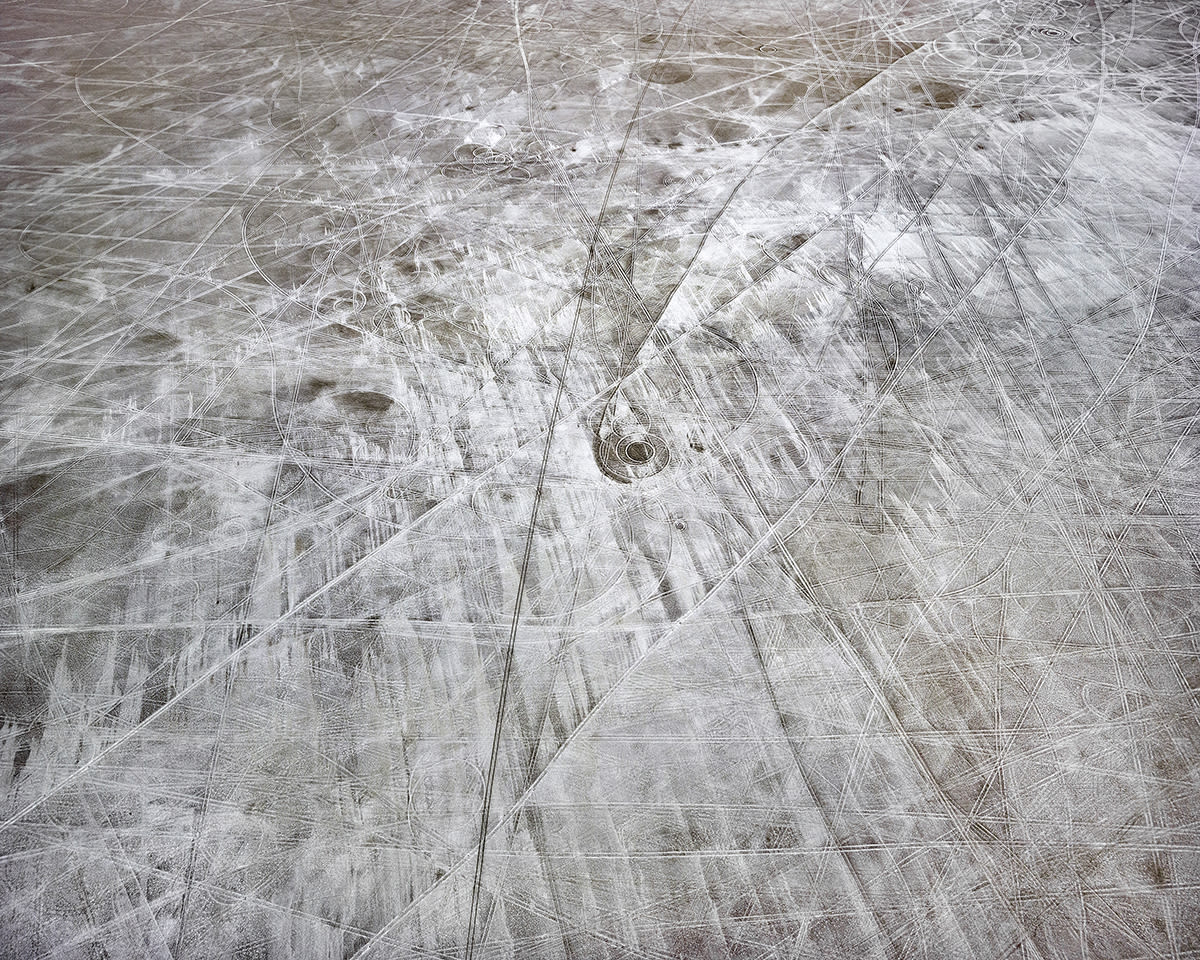 Michael Light, Salt Wash and Tracks Looking South, Pleistocene Lake Bonneville, Wendover, Utah, 2018