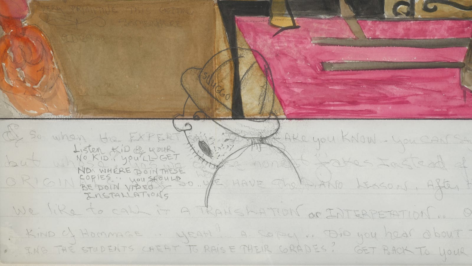 William T. Wiley, Sluggo and Matisse #1, 1999
