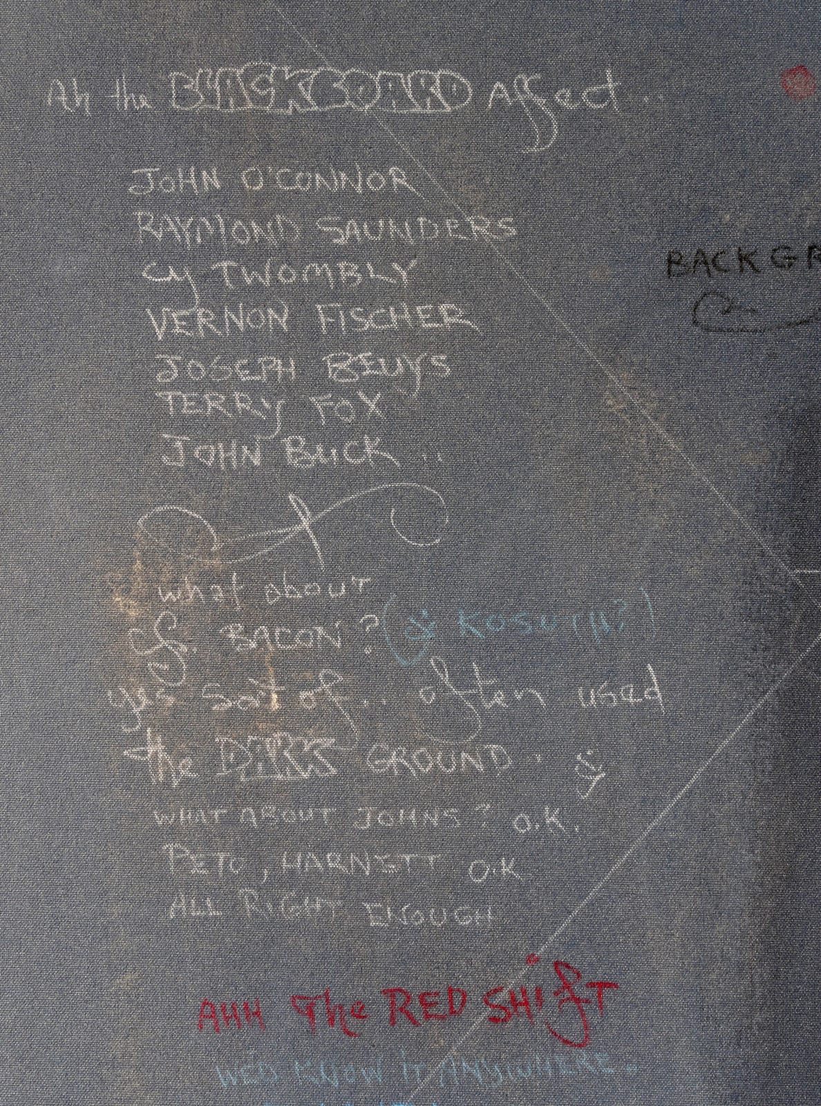 William T. Wiley, D.E & the Black Board Boys, 2008