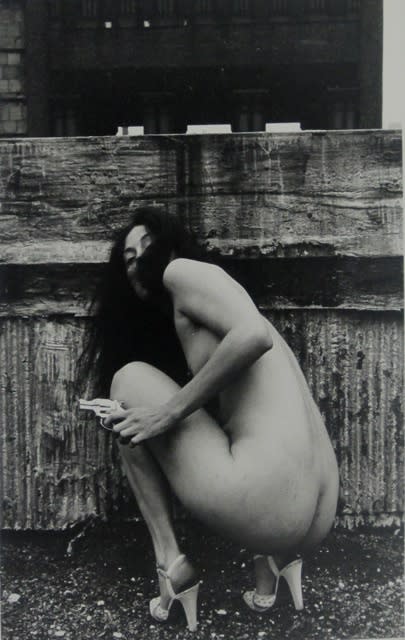 Hannah Wilke, So Help Me Hannah - Snatch Shots with Ray Gun (Performalist Self-Portraits with Donald Goddard), 1978