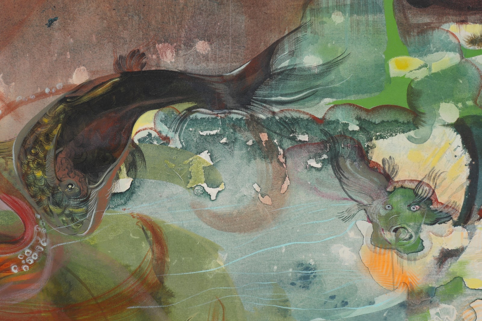 Rina Banerjee, 400 million years ago, this species type evolved and they could hover, take flight glide in skirts and stretch accelerating currents in water avoiding predators, she could even be forgotten, make herself invisible while being seen and despite her celestial beauty she had no place her own, she was unknown, 2024