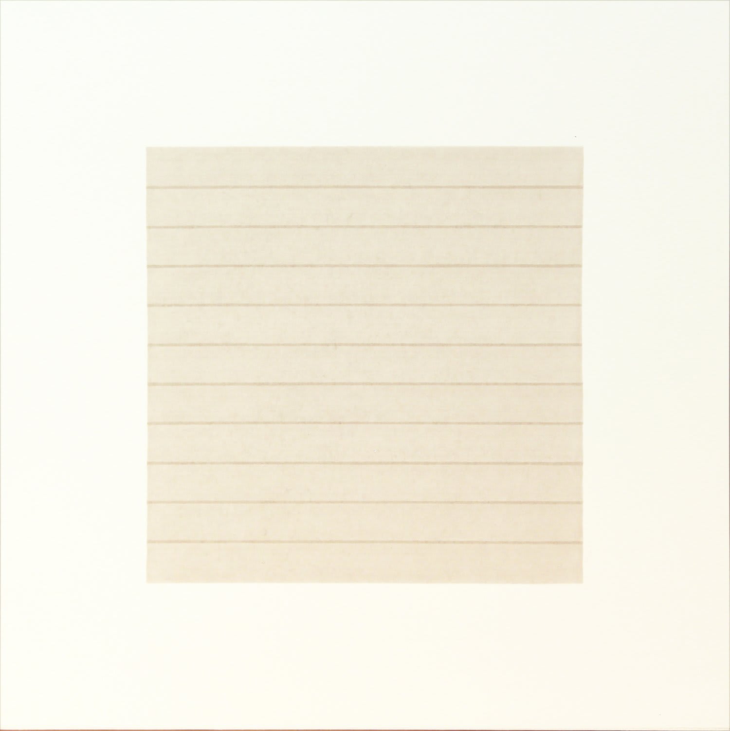 Eleven equally-sized horizontal tan color fields are separated by thin darker tan lines against a white background.