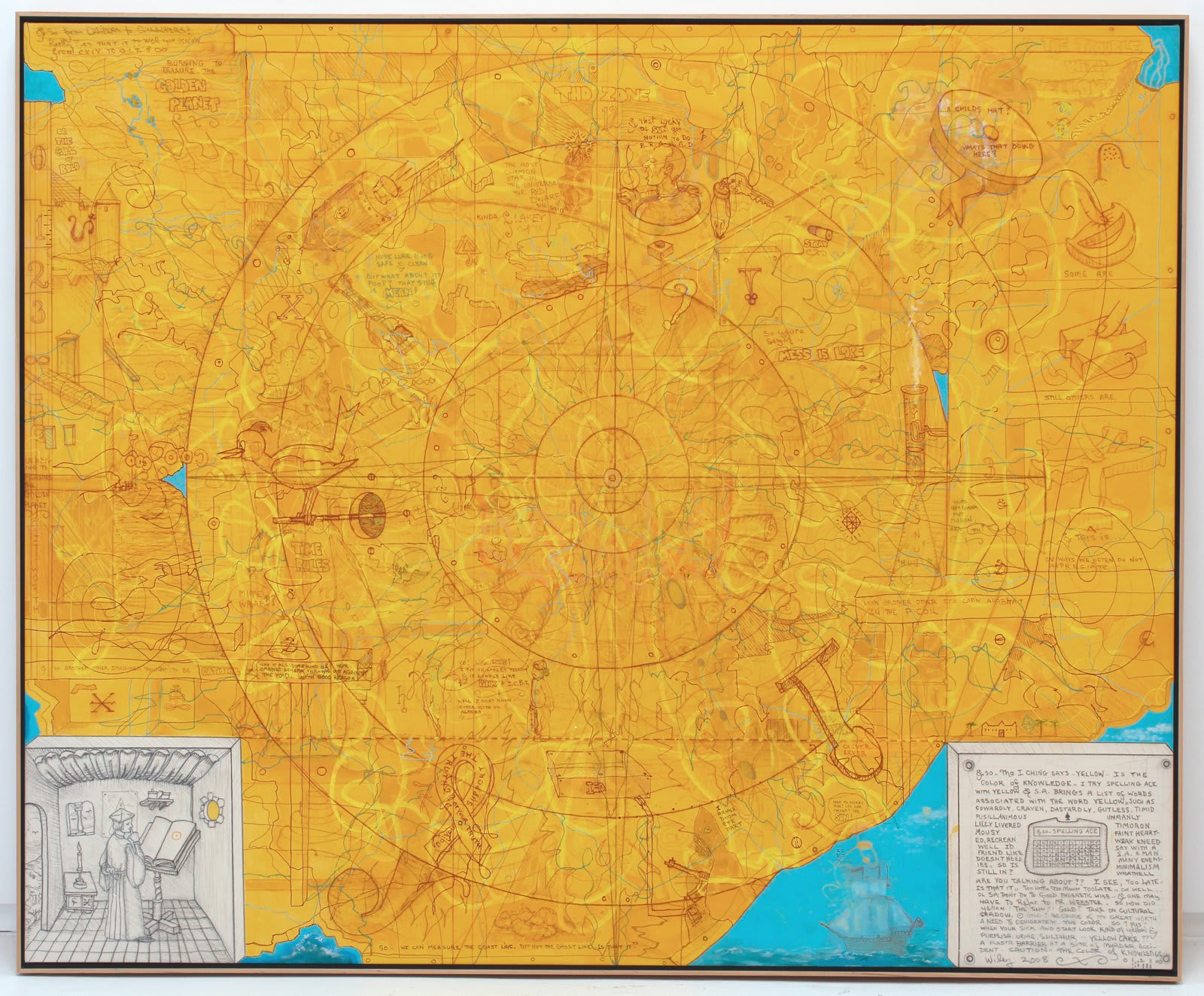 William T. Wiley, Yellow and the Gall of Bold, 2008