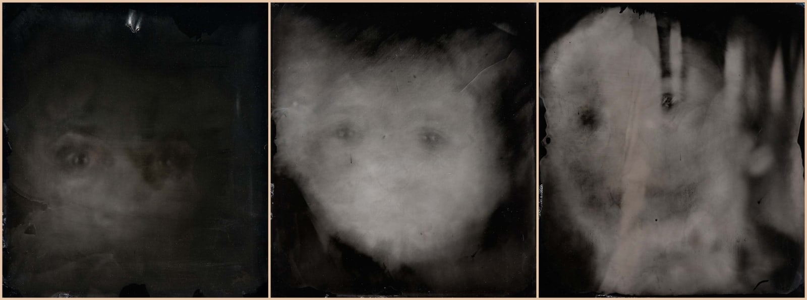 Sally Mann self-portrait ambrotype triptych, from the Upon Reflection exhibition