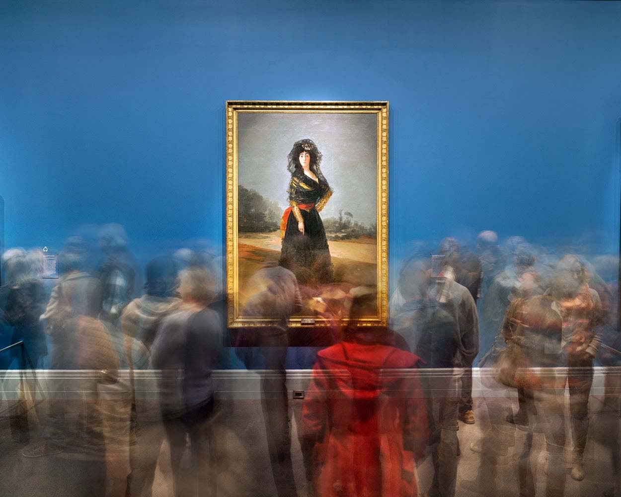 Museum visitors looking at Goya's Duchess of Alba at the Museum of Fine Arts, Boston, by Matthew Pillsbury