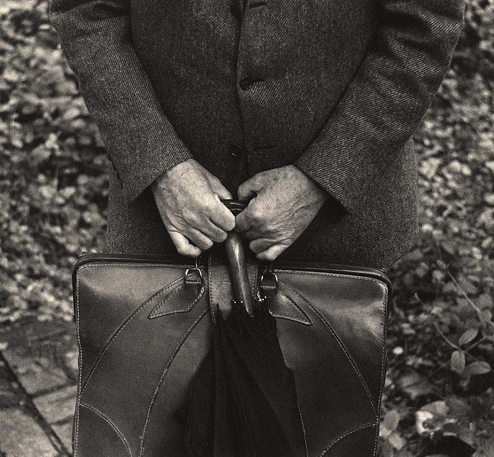 Dorothea Lange, Paul, Briefcase, and Umbrella, 1957